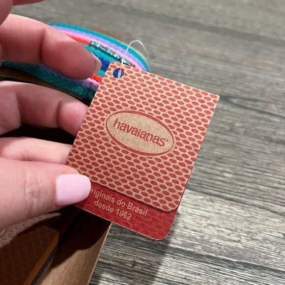 Havaianas Womens You Malta Flip-Flop Sandals Slip-On Open-Toe Rust Mix S… - Picture 2 of 8